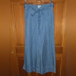 Joie 100%Lyocell Super Wide Leg Chambray Pants Size Small